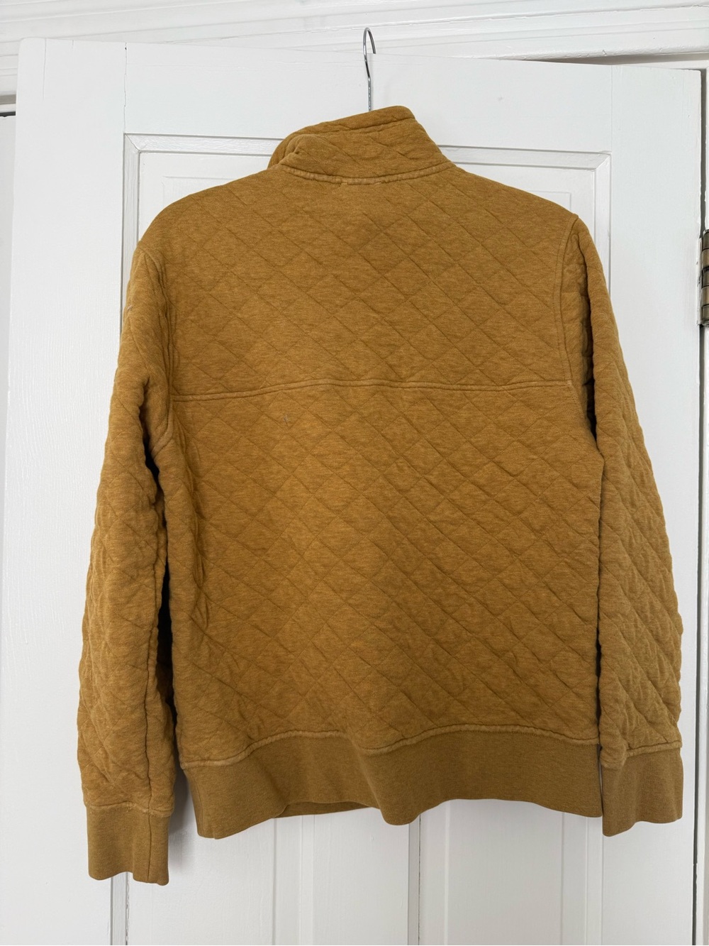 Patagonia Quilted Pullover in Mustard with Teal Accents - Picture 3 of 5